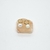 Argolla clip con perla perlada (Acero Dorado) - comprar online