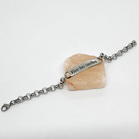Pulsera frase "vive tus sueños" (Rolo) (A.Q)