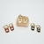 Argolla con chapita esmaltada (color surtido) (Acero Dorado) - comprar online