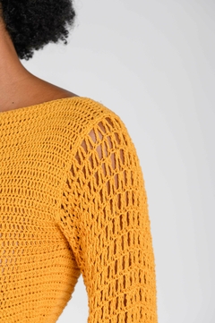Vestido Mustard Manga triangulo - comprar online