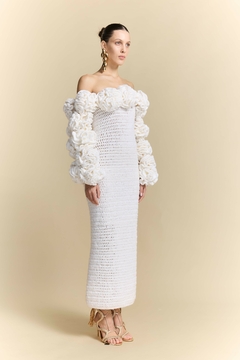 Dress branco Flores - Atelie Mão de Mãe