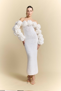 Dress branco Flores