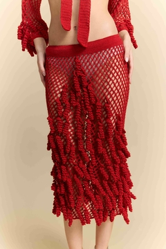 Saia Rolotê Midi Red