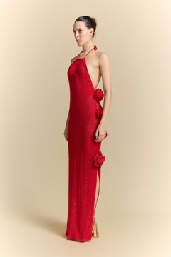 Dress Flores Red - Atelie Mão de Mãe