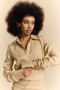 Dress Linen Chapeado - comprar online