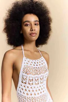 Dress Branco Vazado - comprar online