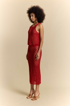 Imagem do Saia Midi V Red