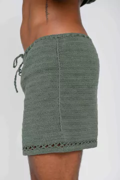 Short Militar vazado lateral - Atelie Mão de Mãe