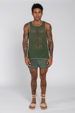 Short Militar vazado lateral