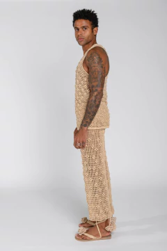 Regata crochê pipoca nude - buy online