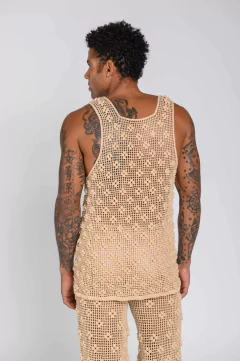 Regata crochê pipoca nude on internet