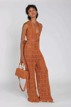 Calça Ocre pantalona - buy online