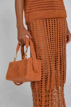 Saia longa Ocre Renda on internet