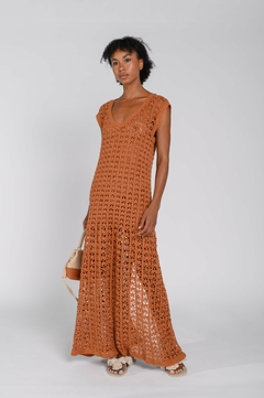 Dress Ocre fluido na internet