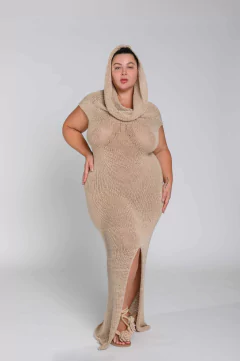 Dress Nude Capuz