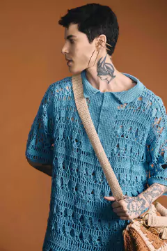 Camisa Polo Ampla Céu