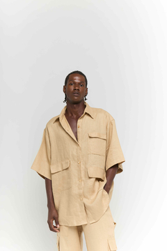 Camisa bolso Cargo Linen