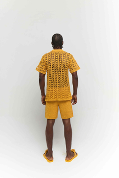 Camisa Renda Mostarda - Atelie Mão de Mãe