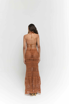 Vestido longo ocre na internet