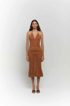 Dress Midi Ocre - Atelie Mão de Mãe