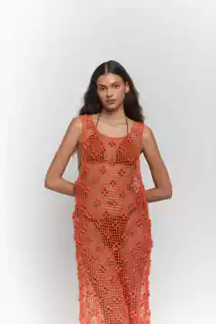 Vestido Longo Crochê Gelo - (cópia)