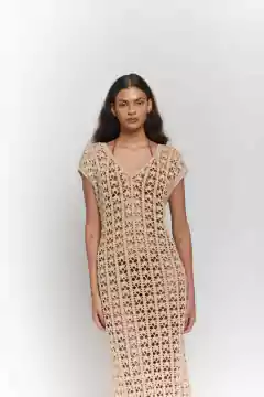 Vestido de Crochê Mostarda - (cópia)