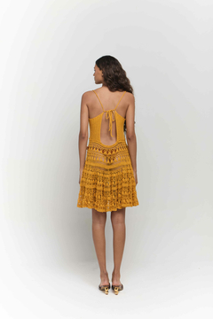 DRESS MUSTARD GODÊ RENDA na internet