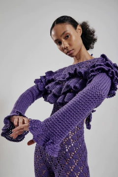 MACACÃO BERINJELA - Atelie Mão de Mãe