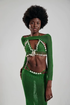 BOLERO MANGA EM CROCHÊ - Atelie Mão de Mãe