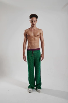 CALÇA BICOLOR EM CROCHÊ