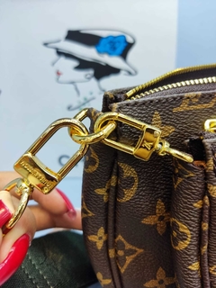 Multipochete LV Premium / Canvas e acabamento em couro LEGÍTIMO