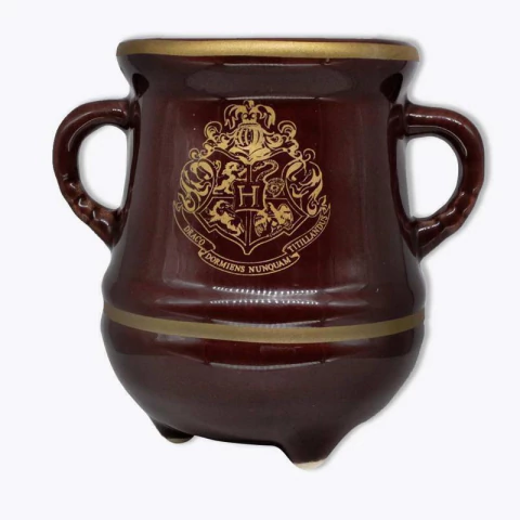 CANECA FORMATO 3D 350ML POÇÃO HOGWARTS DOURADA
