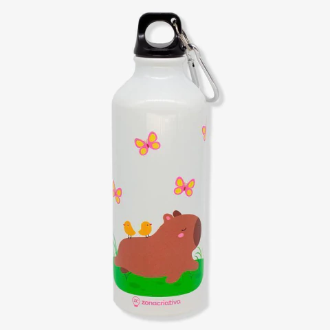 GARRAFA DE ALUMINIO 500ML C/MOSQUETAO CAPIVARA