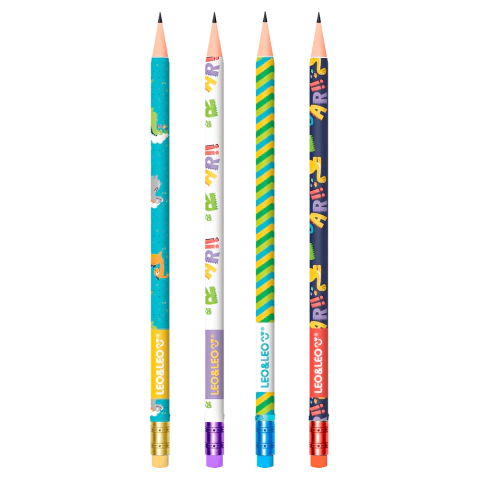 LÁPIS GRAFITE HB DINO C/BORRACHA