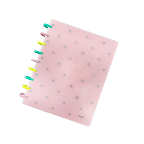 CADERNO DISCO ENJOY ROSA 80FLS 23,2x18,5cm
