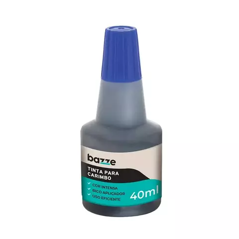 TINTA PARA CARIMBO - 40ML - AZUL - BAZZE