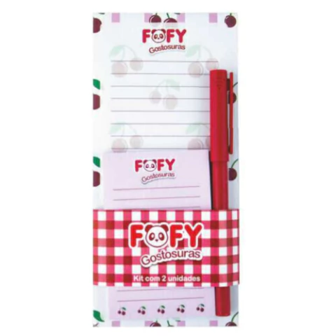 KIT BLOCO DE ANOTAÇÕES COM IMÃ ALEGRIA FOFY - comprar online