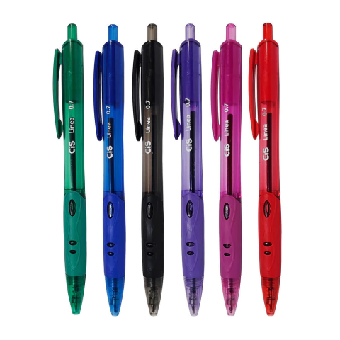 CANETA ESFEROGRÁFICA RETRATIL 0.7MM LINEA