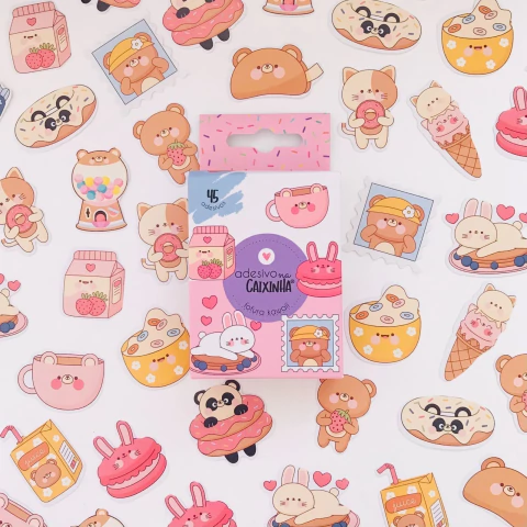 ADESIVO NA CAIXINHA FOFURA KAWAII
