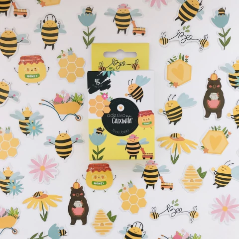 ADESIVO NA CAIXINHA BUSY BEES (ABELHINHA)