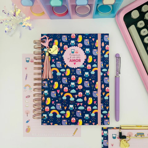 AGENDA 2026 PROFESSORA CORUJINHA WIRE-O REPOSICIONAVEL A5