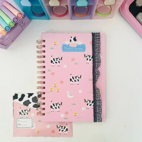 CADERNO MINHAS RECEITAS - SMELL THE FLOWERS