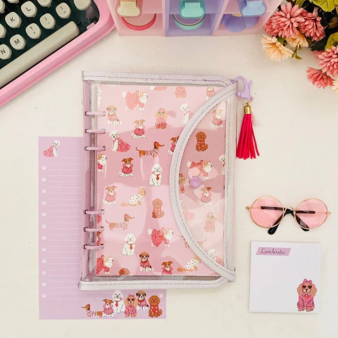 FICHÁRIO GLITTER DESFILE PETS COM 70 FOLHAS DECORADAS 120 GRAMAS