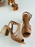 Sandália Salto Alto Fachete Com Recortes em Tela, Perfeita Para Quem Não Abre Mão de Estilo e Conforto. Com Design Moderno e Sofisticado - loja online