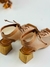 Sandália Couro e Tela com Cadarço Salto Fachete Médio, a escolha perfeita para quem busca conforto e estilo em qualquer ocasião. Com um design moderno - loja online