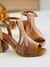 Sandália Salto Alto Fachete Com Recortes em Tela, Perfeita Para Quem Não Abre Mão de Estilo e Conforto. Com Design Moderno e Sofisticado - Compasso Store