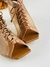 Sandália Couro e Tela com Cadarço Salto Fachete Médio, a escolha perfeita para quem busca conforto e estilo em qualquer ocasião. Com um design moderno - comprar online