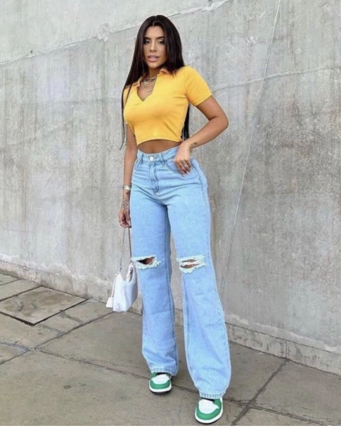 Calça Jeans Wide leg