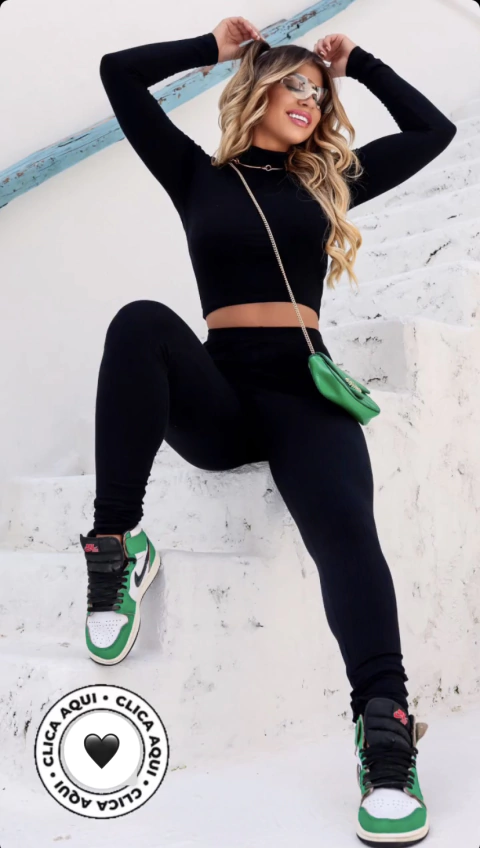 Conjunto Canelado Manga Longa