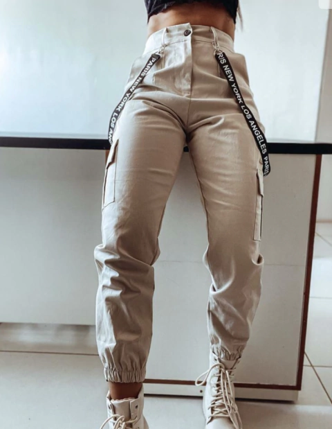 Calça Cargo Feminina - Moda Blogueira - Moda Feminina - Calça Feminina